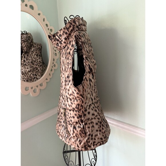 CALVIN KLEIN Women Animal Print Lightweight Puffer Vest Full Zip Size XL - Picture 4 of 8